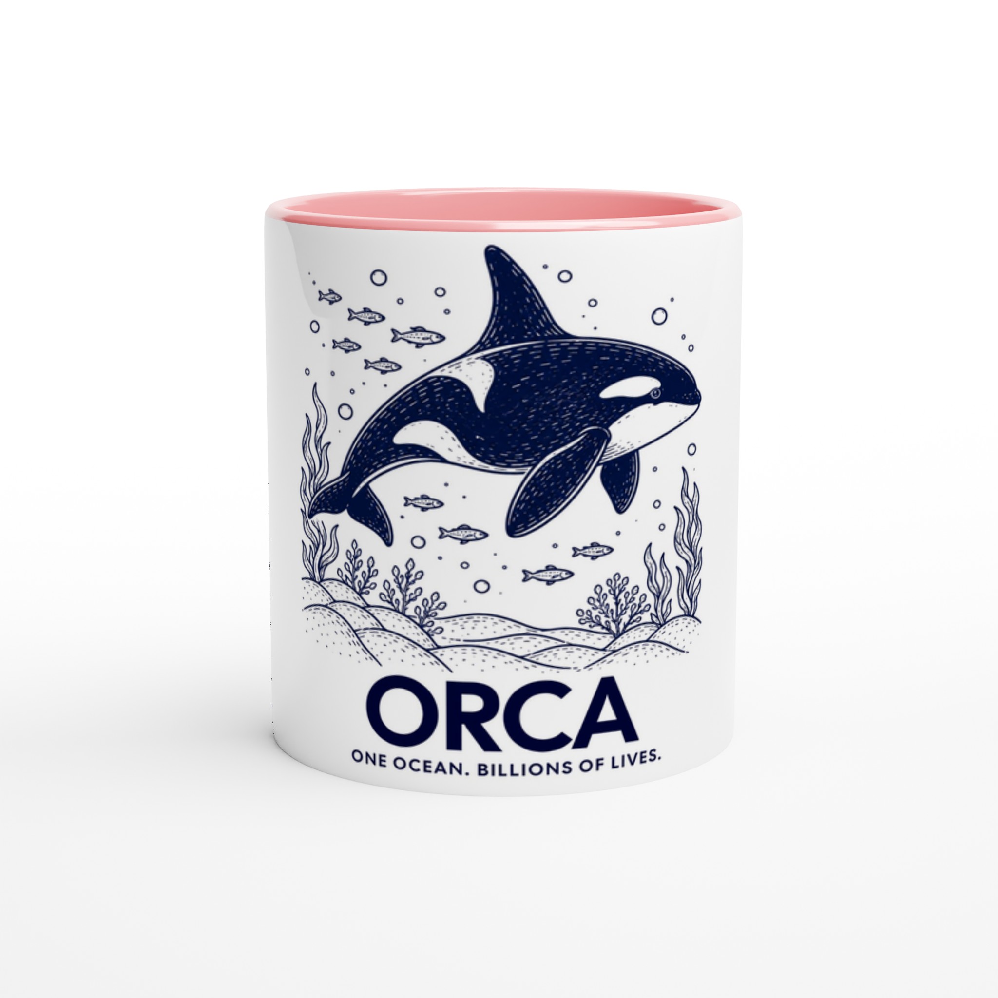White 11oz Ceramic Mug with Colour Inside | Orca 1 052da090-93a2-46bc-aba7-32a0f43d8dbc