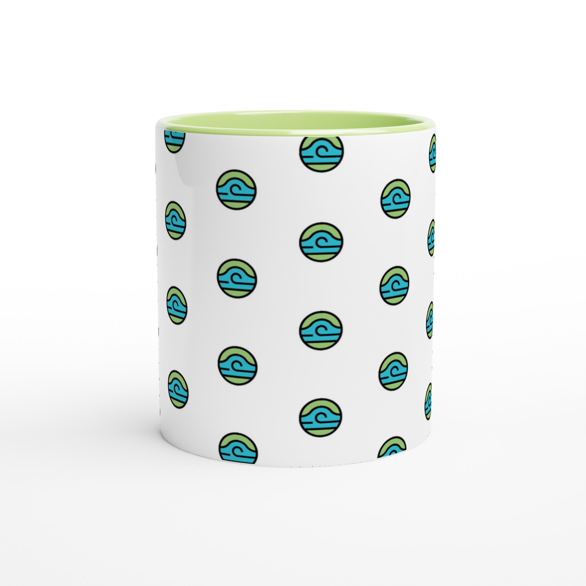White 11oz Ceramic Mug with Color Inside | Oceans' Harmony 2 3083207b-0efb-467f-94d8-dd1014753955